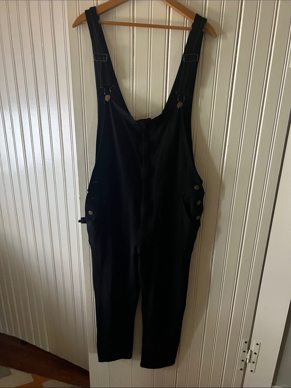 Black Women’s Stretch Overalls - Classic Bib Jumpsuit